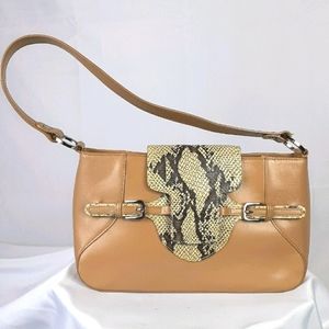 Preston & York Snakeskin Flap shoulder Bag